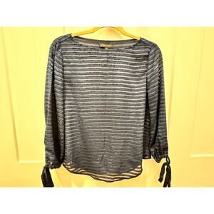 Navy Banana Republic Tie Striped Sleeve‎